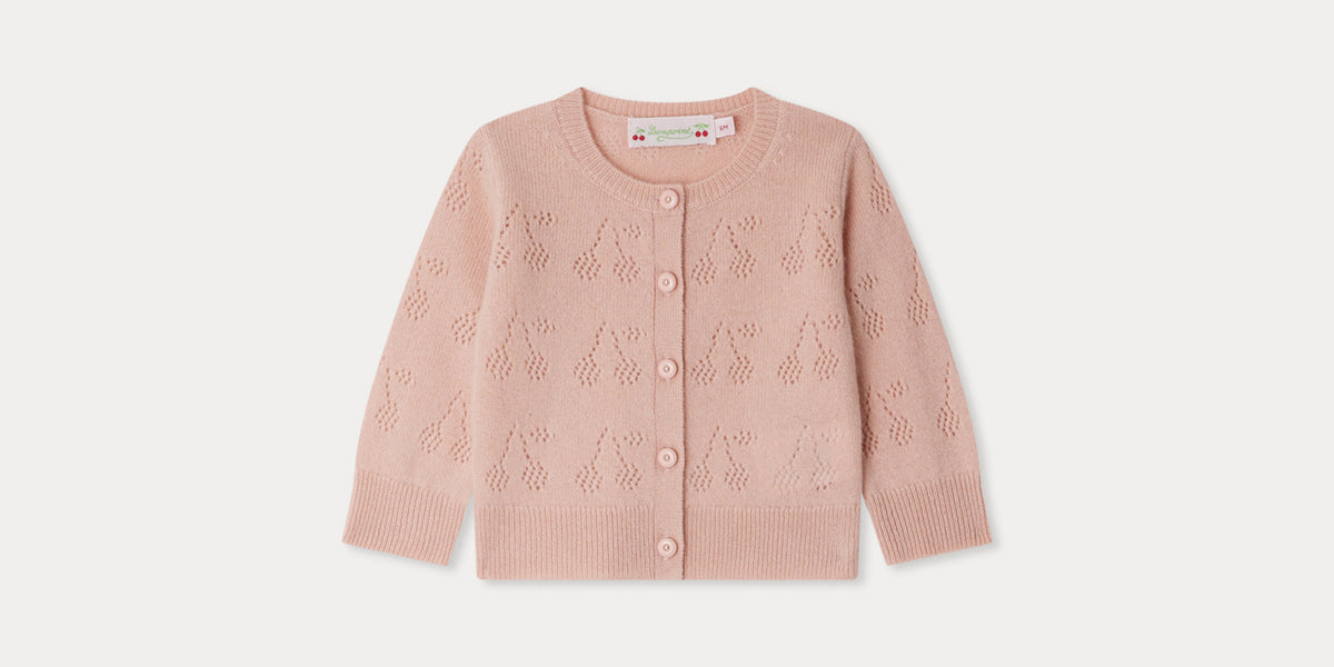 Gwenoli Rose Cashmere Cardigan main image 1