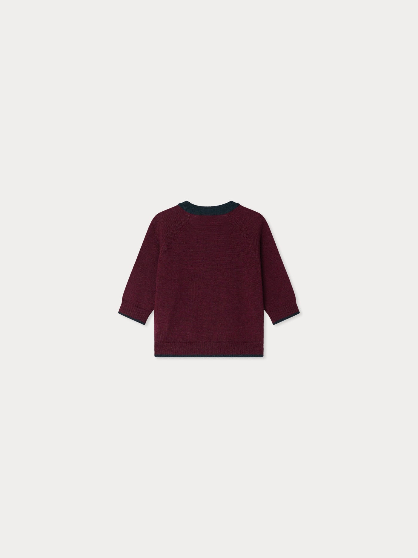 Teotim cardigan in burgundy wool