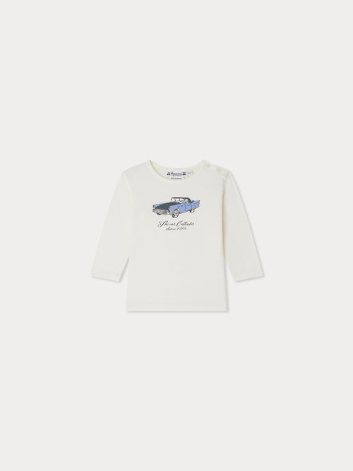 Tahsin T-shirt with car print in organic cotton