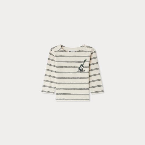 T-shirt Tourbillon con ricamo chitarra in cotone biologico