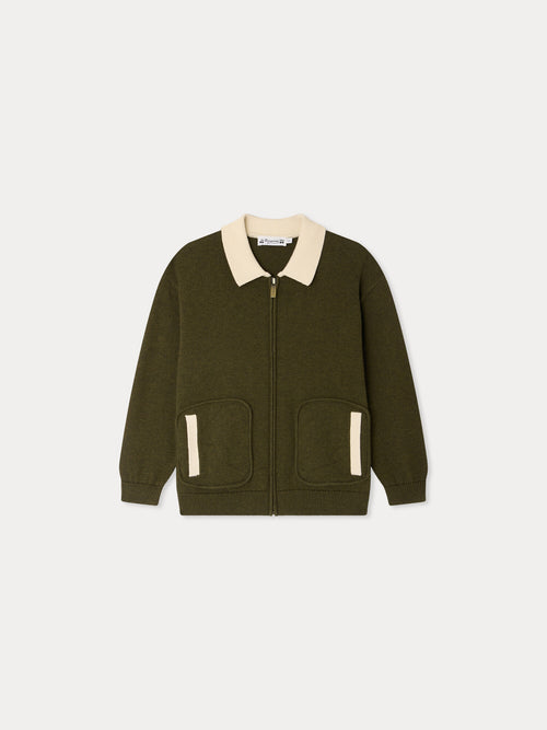 Cardigan Martin mit Reißverschluss aus Bio-Baumwolle