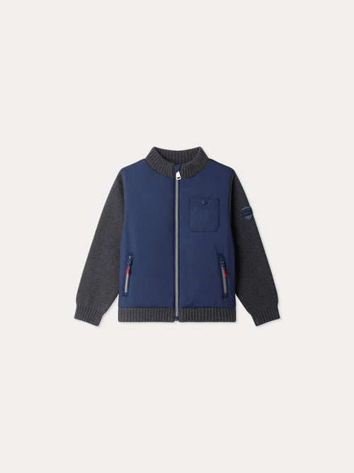 Veste Marcellino bi-matières zippée