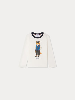 Bonpoint x Maison Kitsuné Tadda T-Shirt mit Fuchsprint aus Bio-Baumwolle