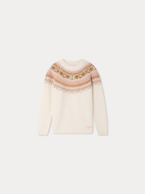Pull Mirela en jacquard brodé