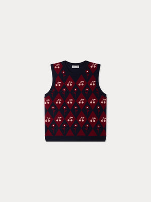 Pull Maelle Grown-Up sans manche à cerises
