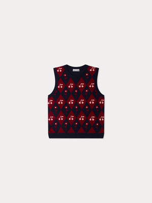 Pull Maelle Grown-Up sans manche à cerises