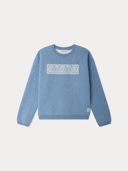 Tayla Grown-Up Sweatshirt mit gesticktem Deckchen-Motiv aus Bio-Baumwolle