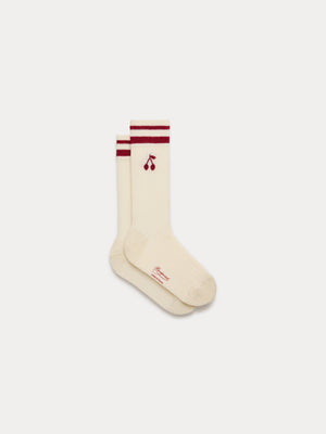 Chaussettes Manea blanc lait à cerise
