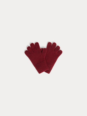 Birk Handschuhe aus Kaschmir in Bordeauxrot