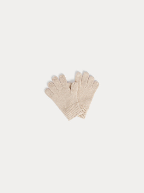 Gants Birk beige chiné en cachemire