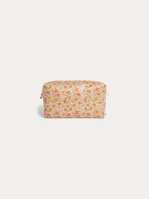 Trousse en tissu Liberty bleu en coton biologique