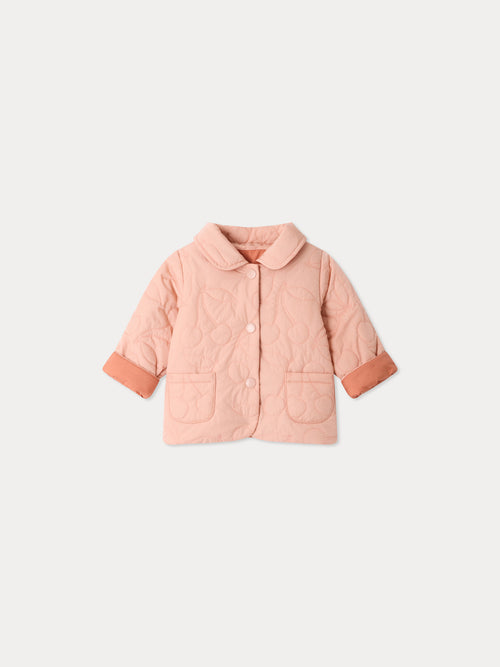 Veste bébé Juno réversible et matelassée cerises