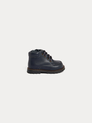 Chaussures derbies Massimo marine en cuir