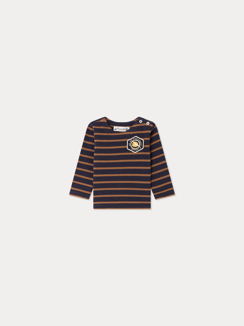 Baby-T-Shirt Tourbillon mit Streifen aus Bio-Baumwolle