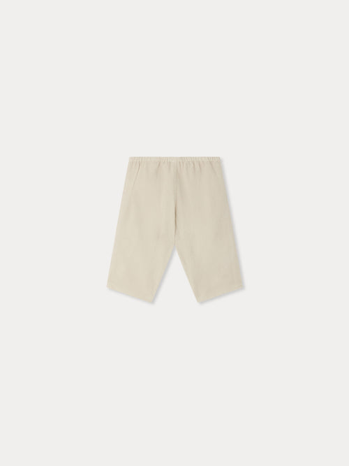 Pantalon bébé Dandy beige en coton biologique