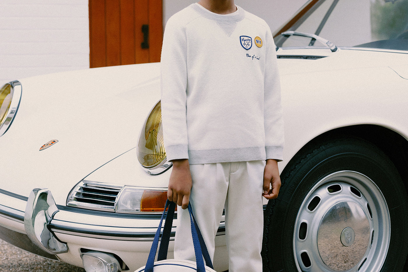 Look de niño Bonpoint x Porsche - Jersey de algodón y cachemir