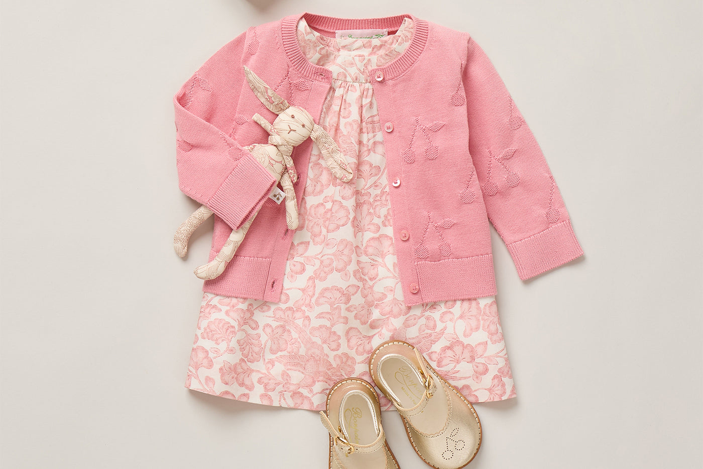 Baby girl formal outfit Summer 2026 - Balloon sleeve dress and matching bloomers