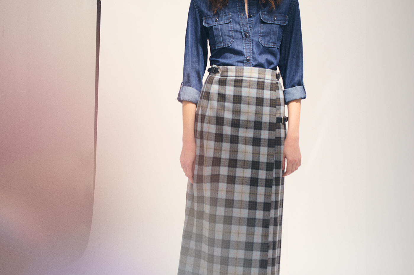 Invierno 2024 look con falda Gentry de mujer