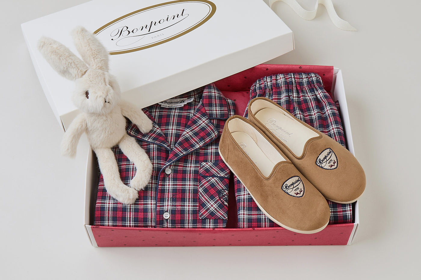 Caja regalo de Navidad para niño - Pijama de cuadros