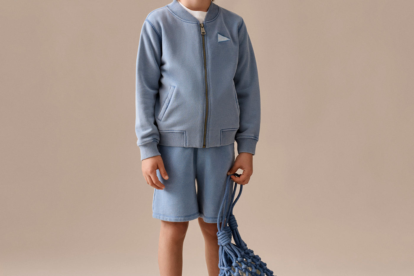 Look Bambino Estate 2026 - Giacca ricamata con toppa bandiera