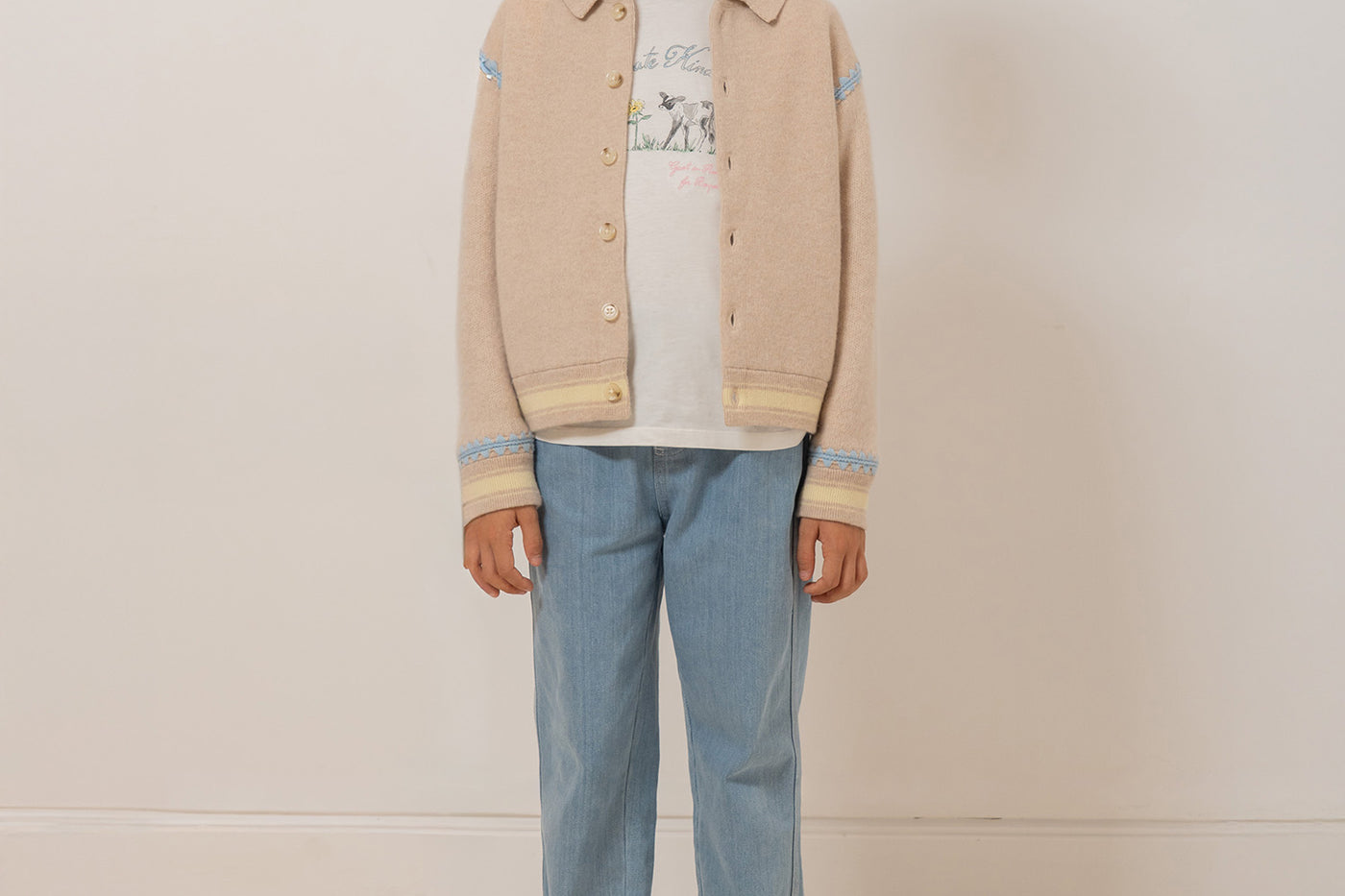Look Garçon Bonpoint x Guest in Residence - Veste en cachemire