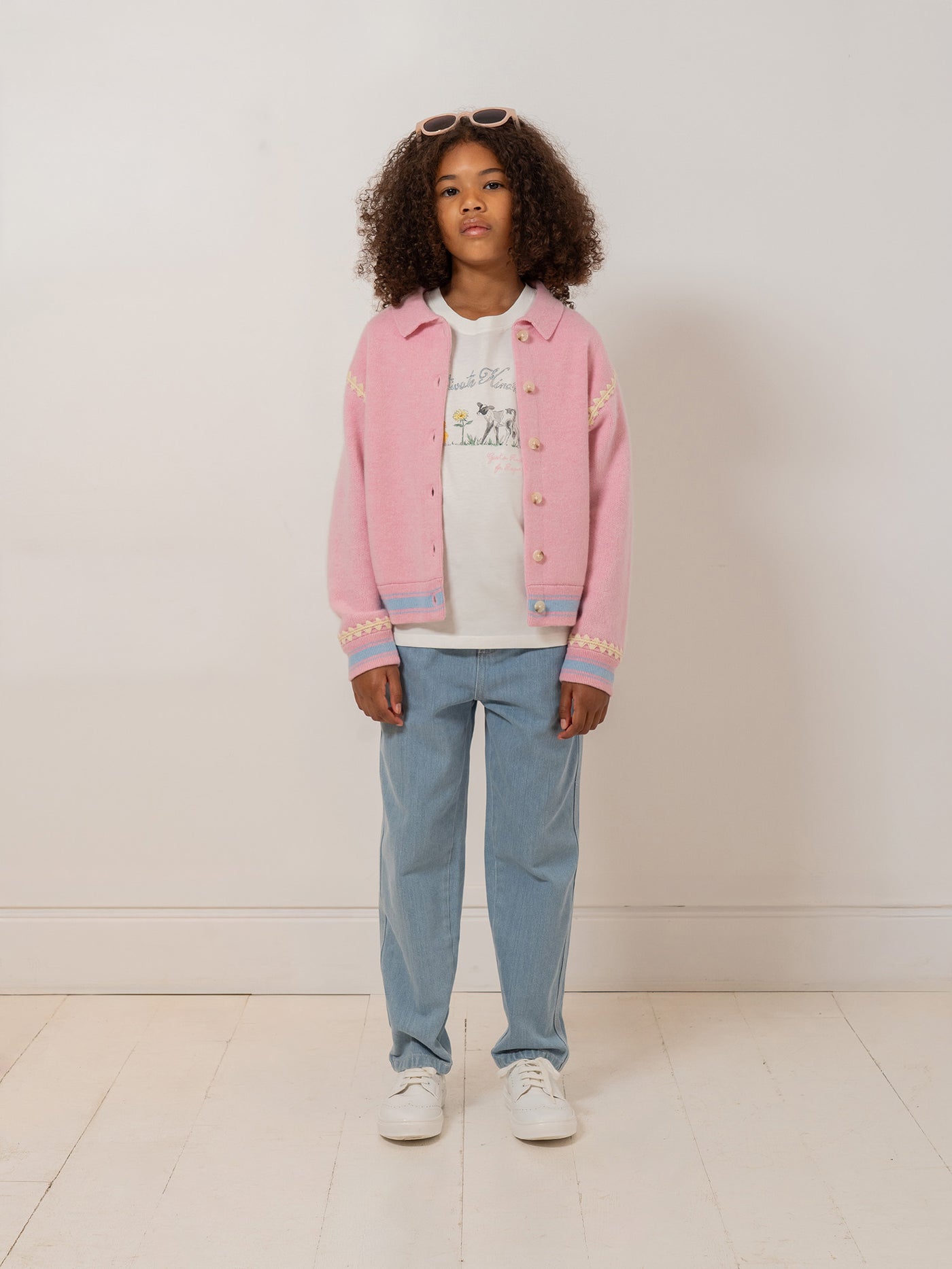 Look Fille Bonpoint x Guest in Residence - Veste en cachemire