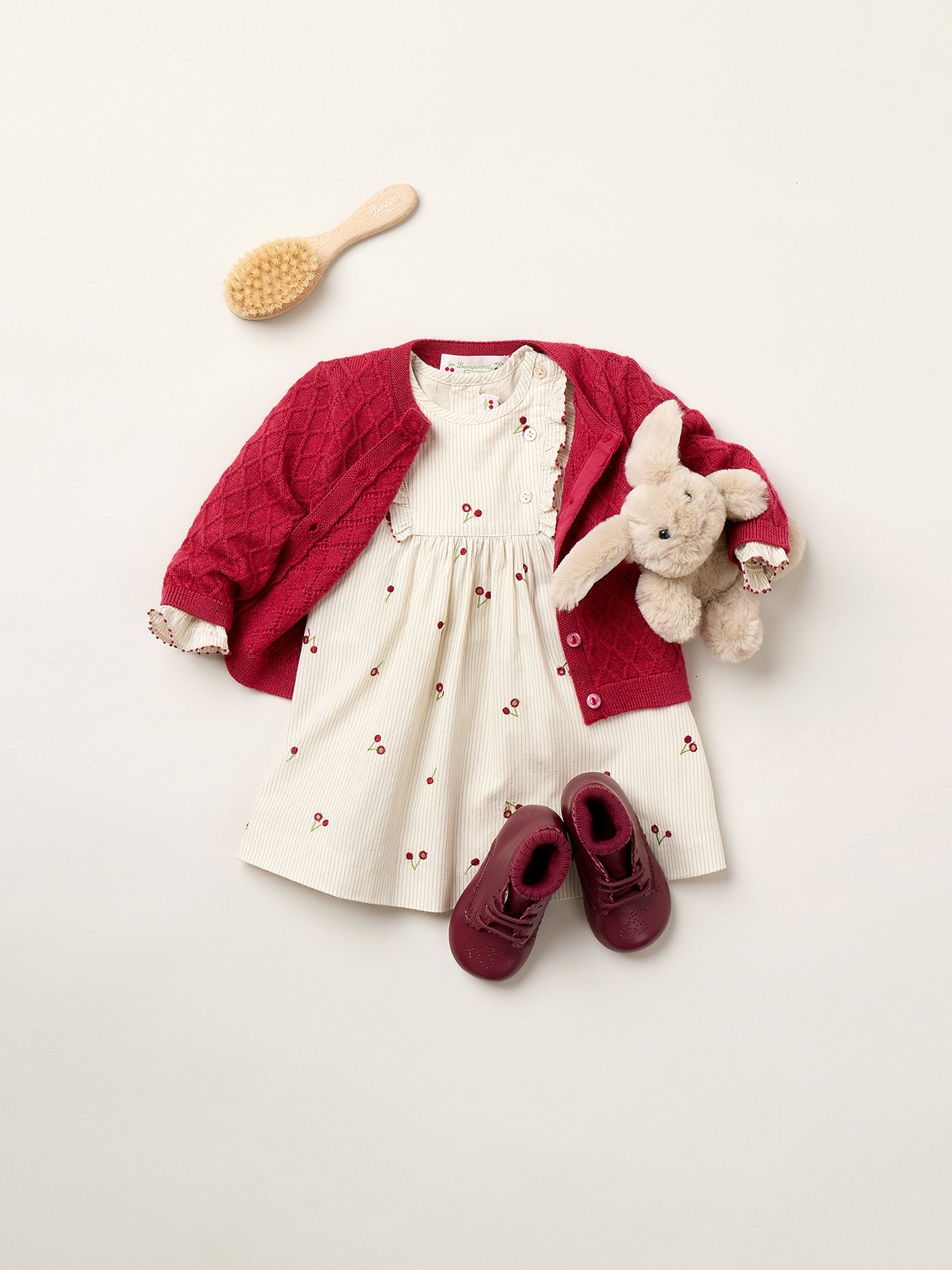 Winter 2025 Baby girl's look - Taelia organic cotton dress
