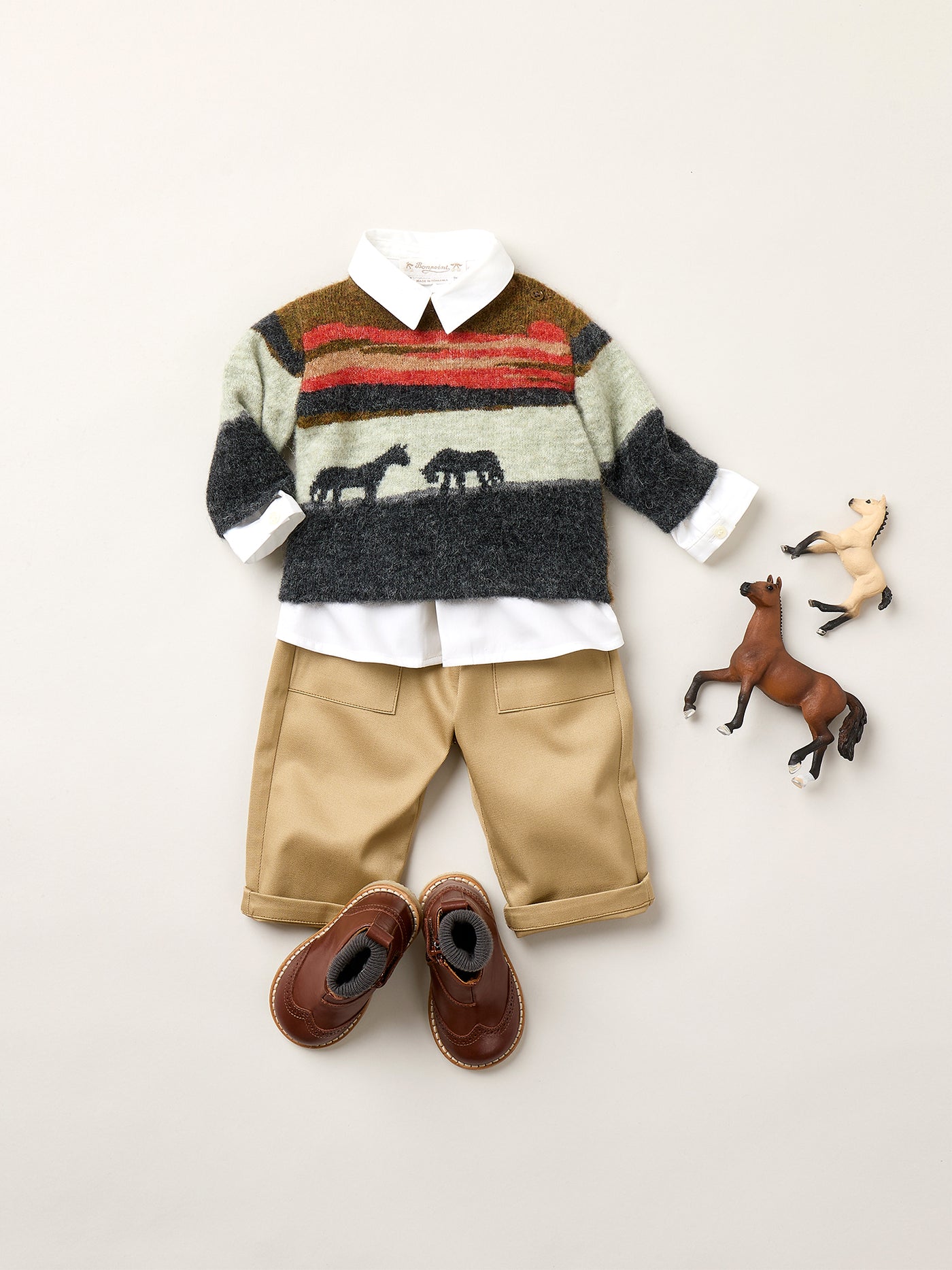 Winter 2025 Baby Jungen Look - Alpaga Almire Pullover