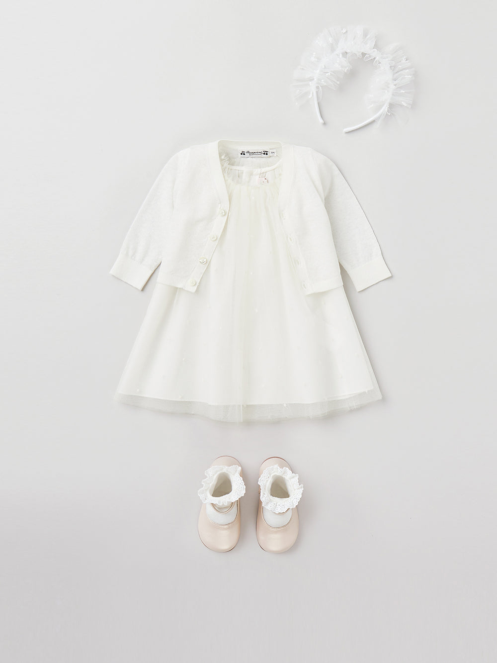 VERANO 2023 LOOK CON VESTIDO DE CEREMONIA DE BEBÉ NIÑA