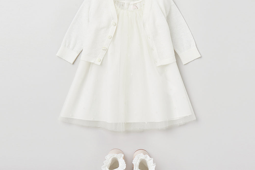 VERANO 2023 LOOK CON VESTIDO DE CEREMONIA DE BEBÉ NIÑA