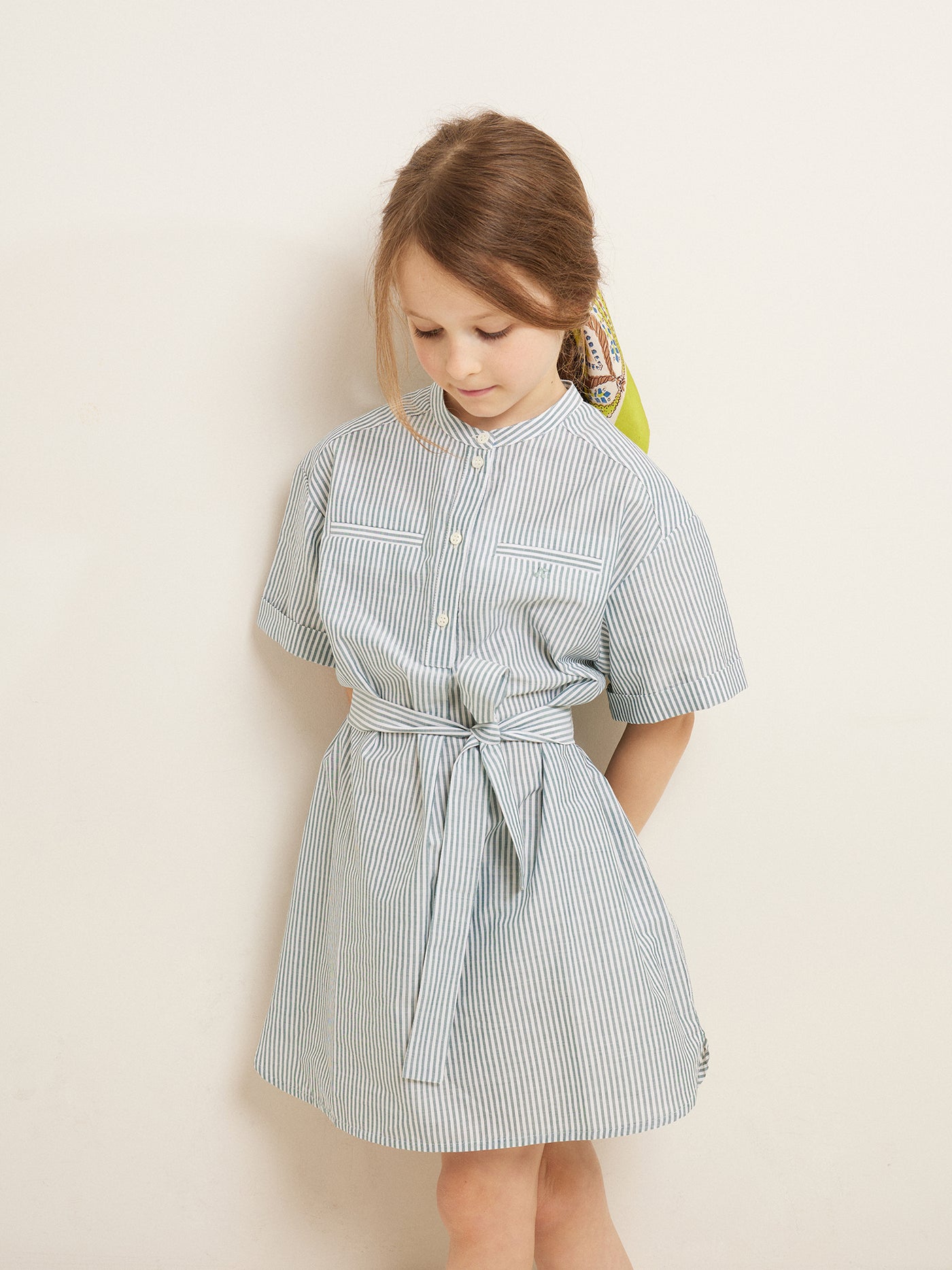 VERANO 2023 VESTIDO DE RAYAS AZUL DE NIÑA