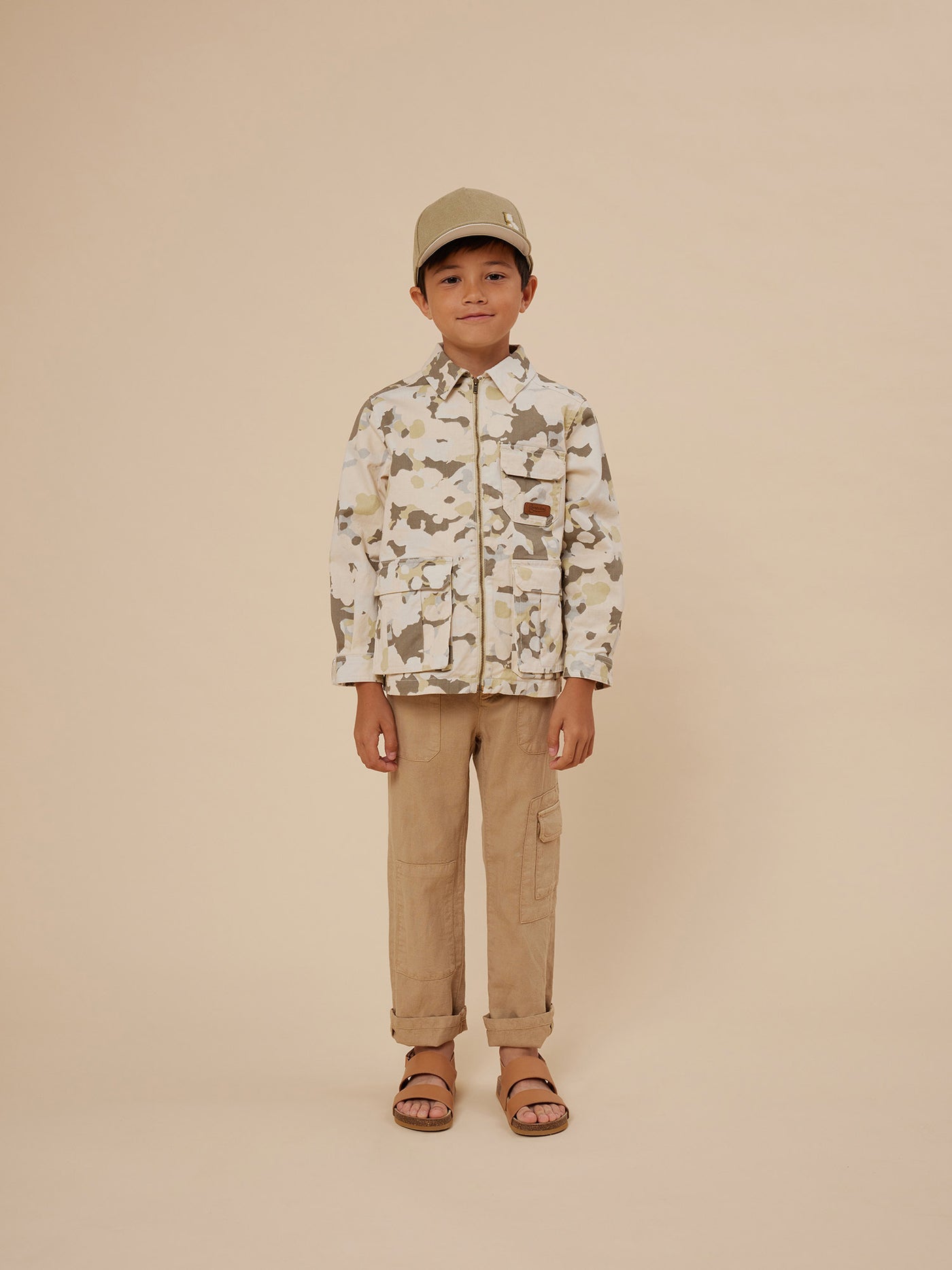 Sommer 2024  Baby-Look Junge Jacke Sandfarben