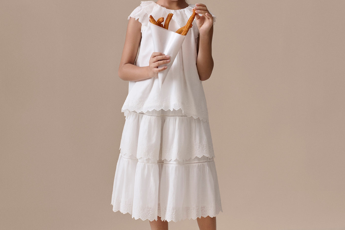Girl Summer 2026 Ceremony Look - English Embroidery Set