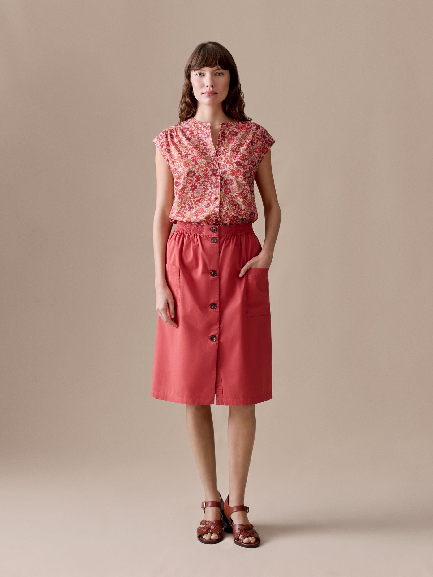 Damen Sommerlook 2026 - Bluse aus Liberty-Stoff