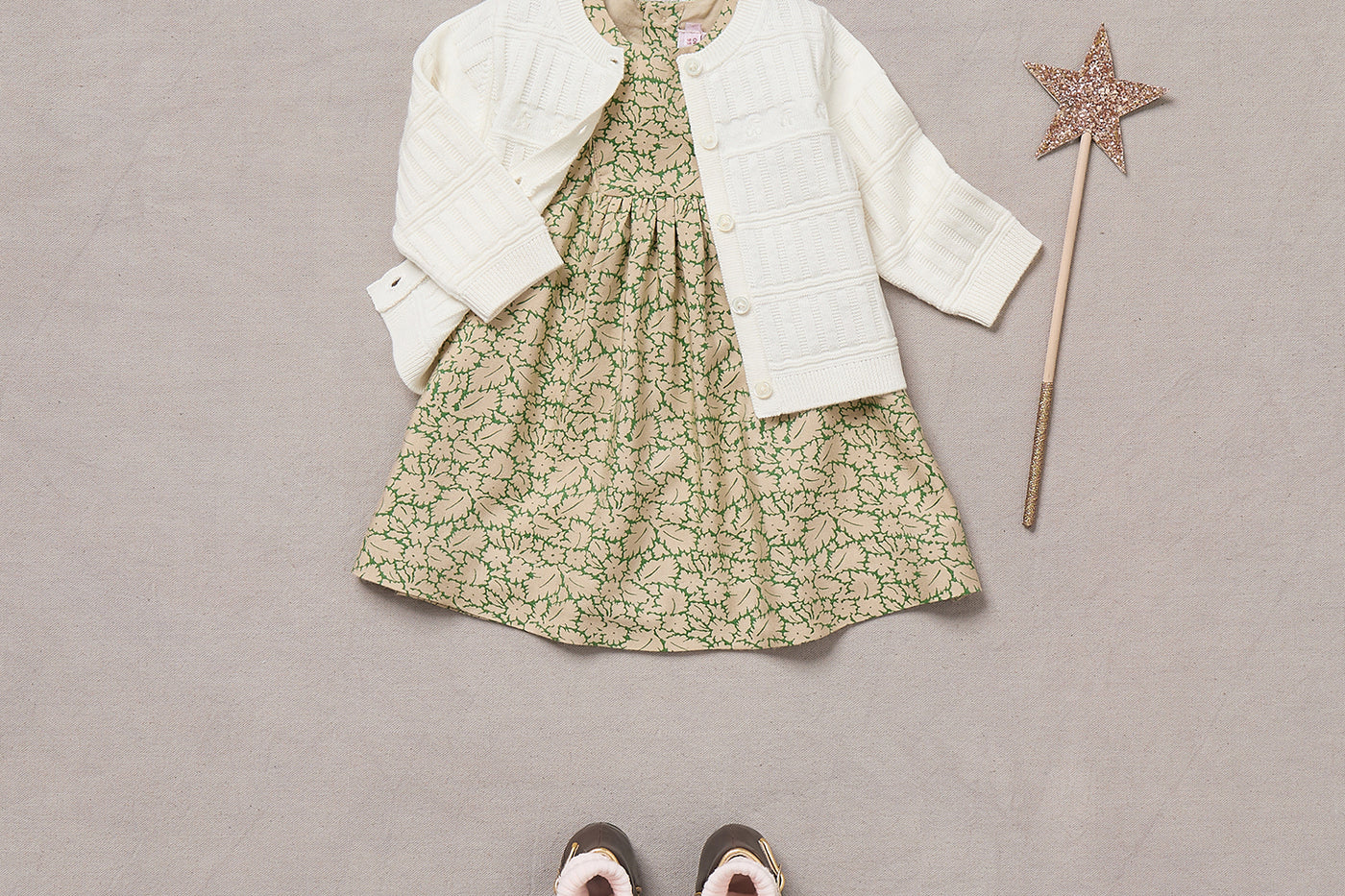 Winter 2024 Baby girl's look - Gaetane dress