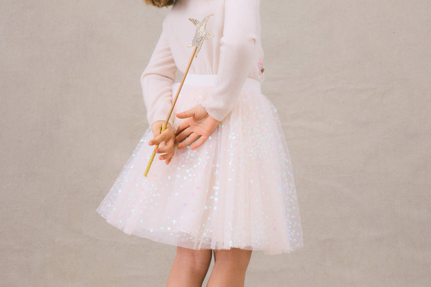 Winter 2024 girl's look tulle skirt