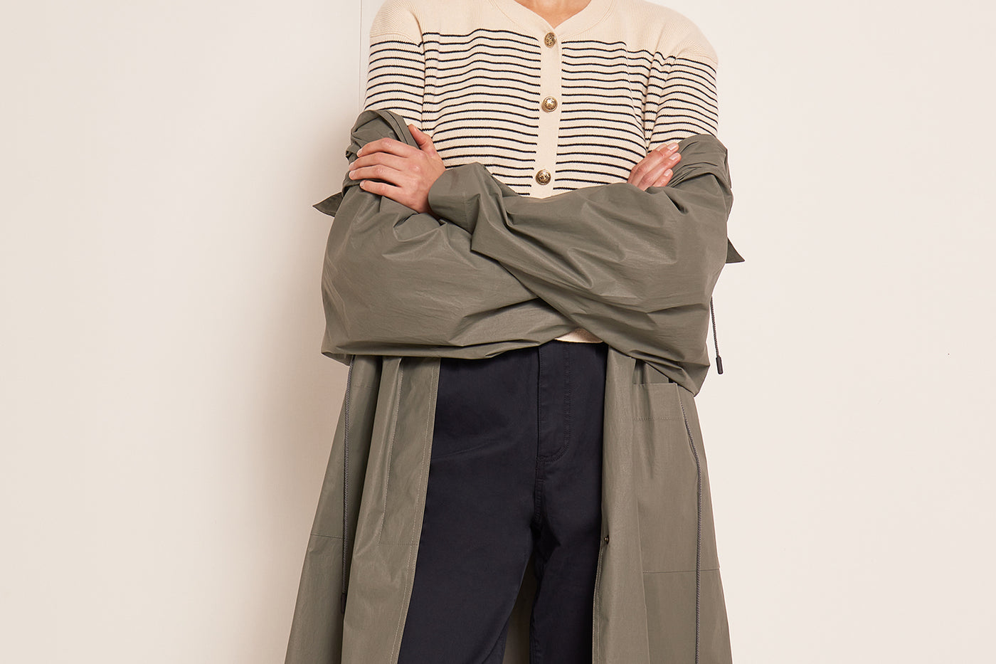 SUMMER 2023 WOMAN'S LOOK STRIPED SWEATER