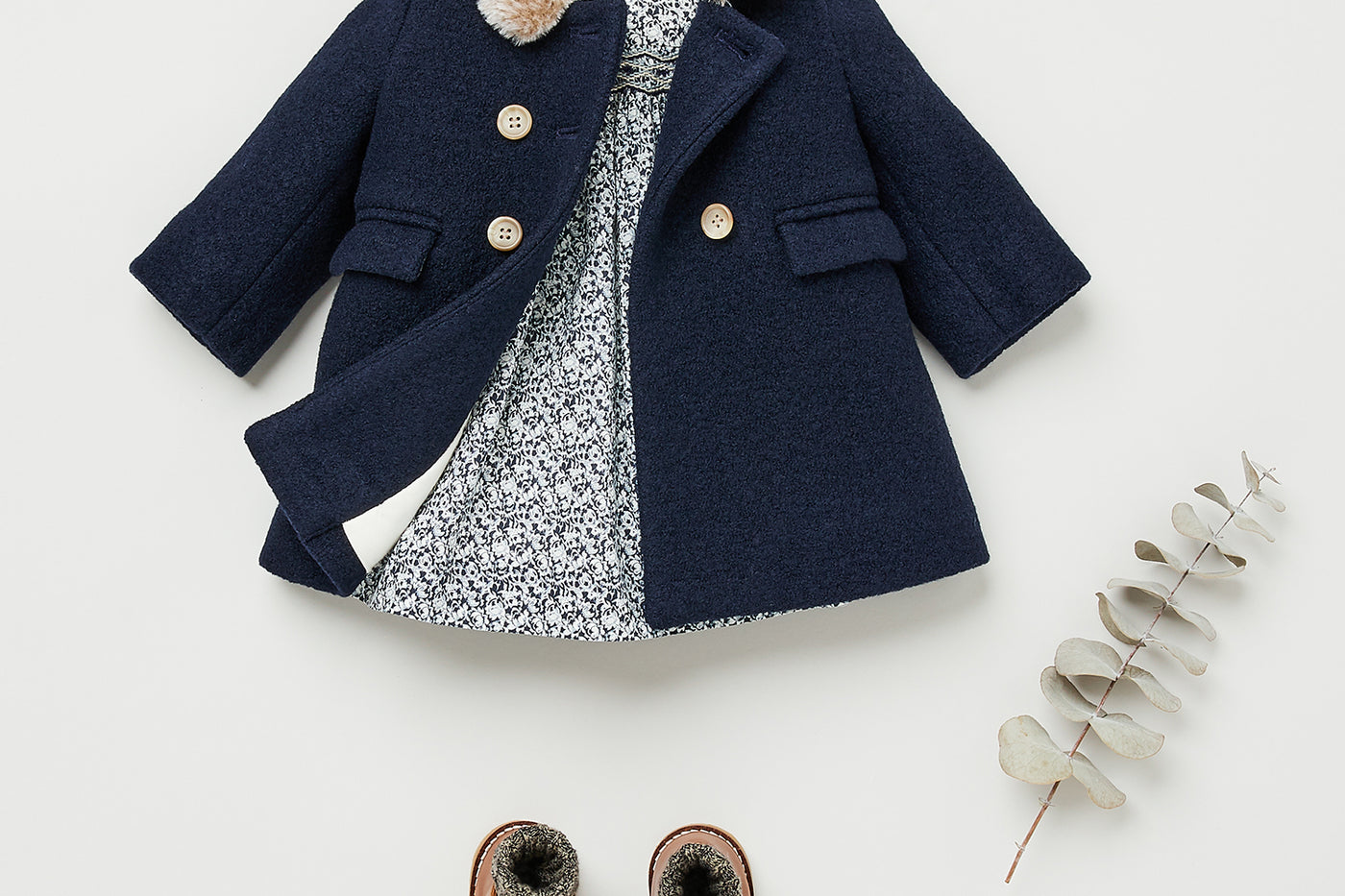 Baby girl winter 2023 dress look