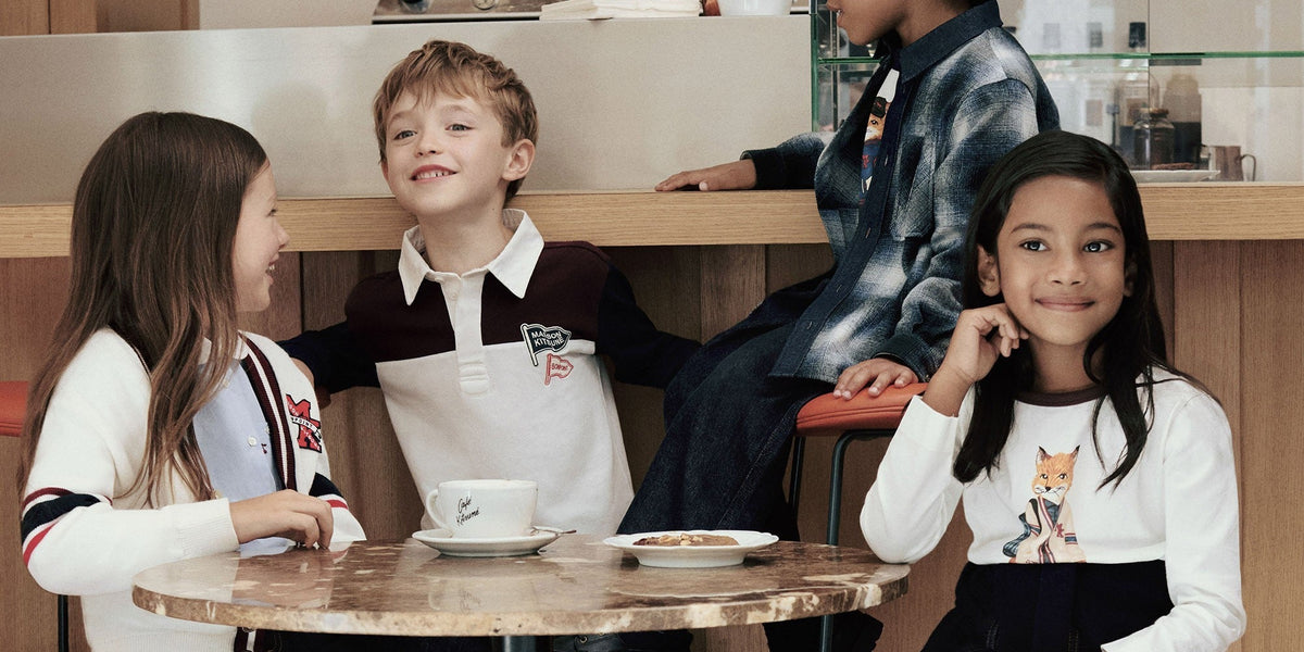 Maison Kitsuné x Bonpoint official collaboration image