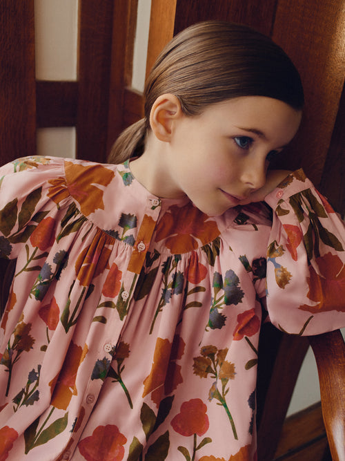 Robe Madwiga imprimée fleurs en coton biologique
