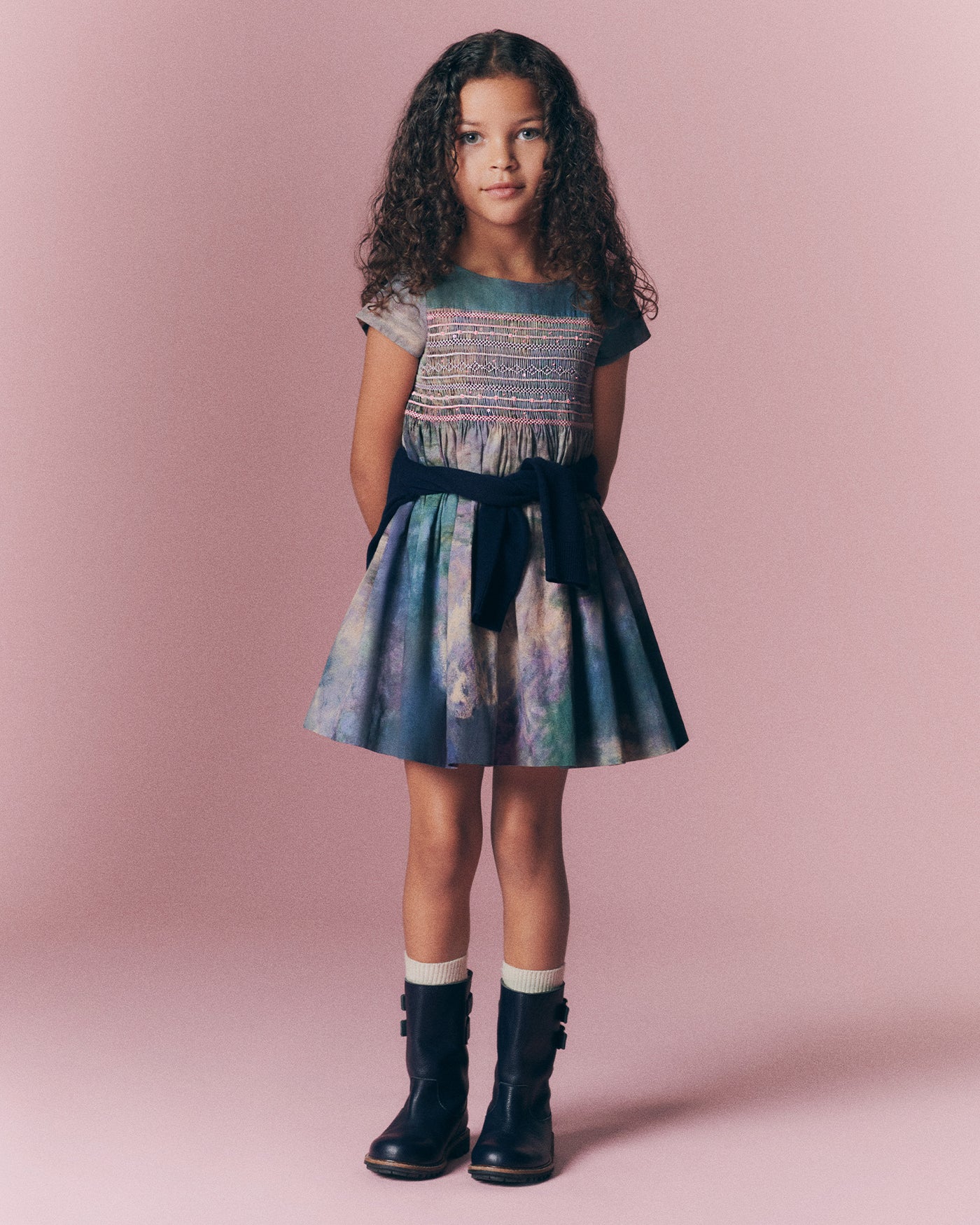 Look Fille Bonpoint x MoMA - Robe Duchesse imprimée