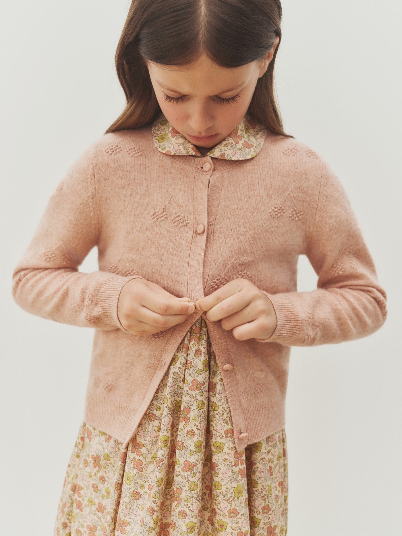 Manon cherry cardigan in cashmere