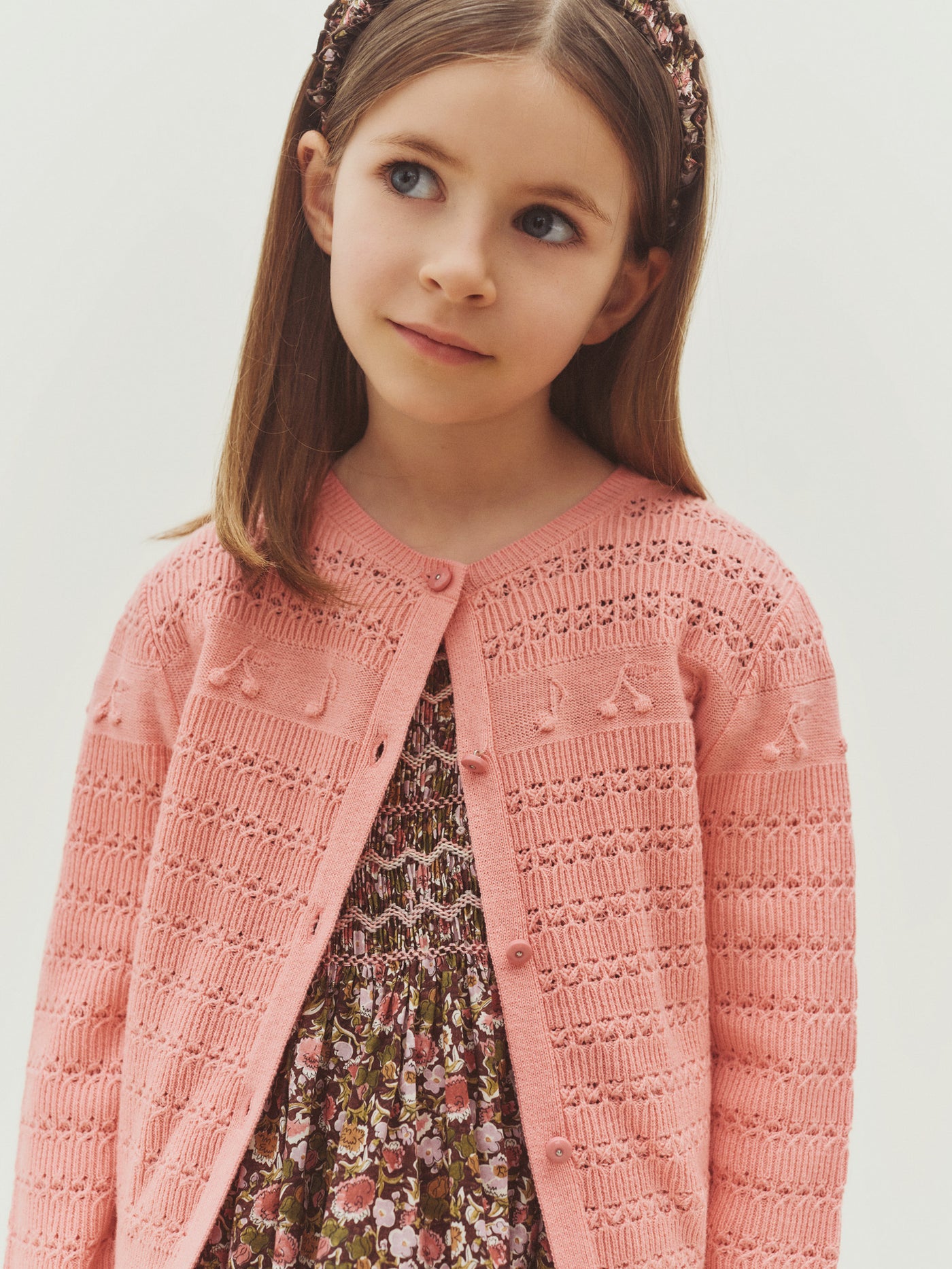 Cardigan Mia à motifs cerises et notes de musique