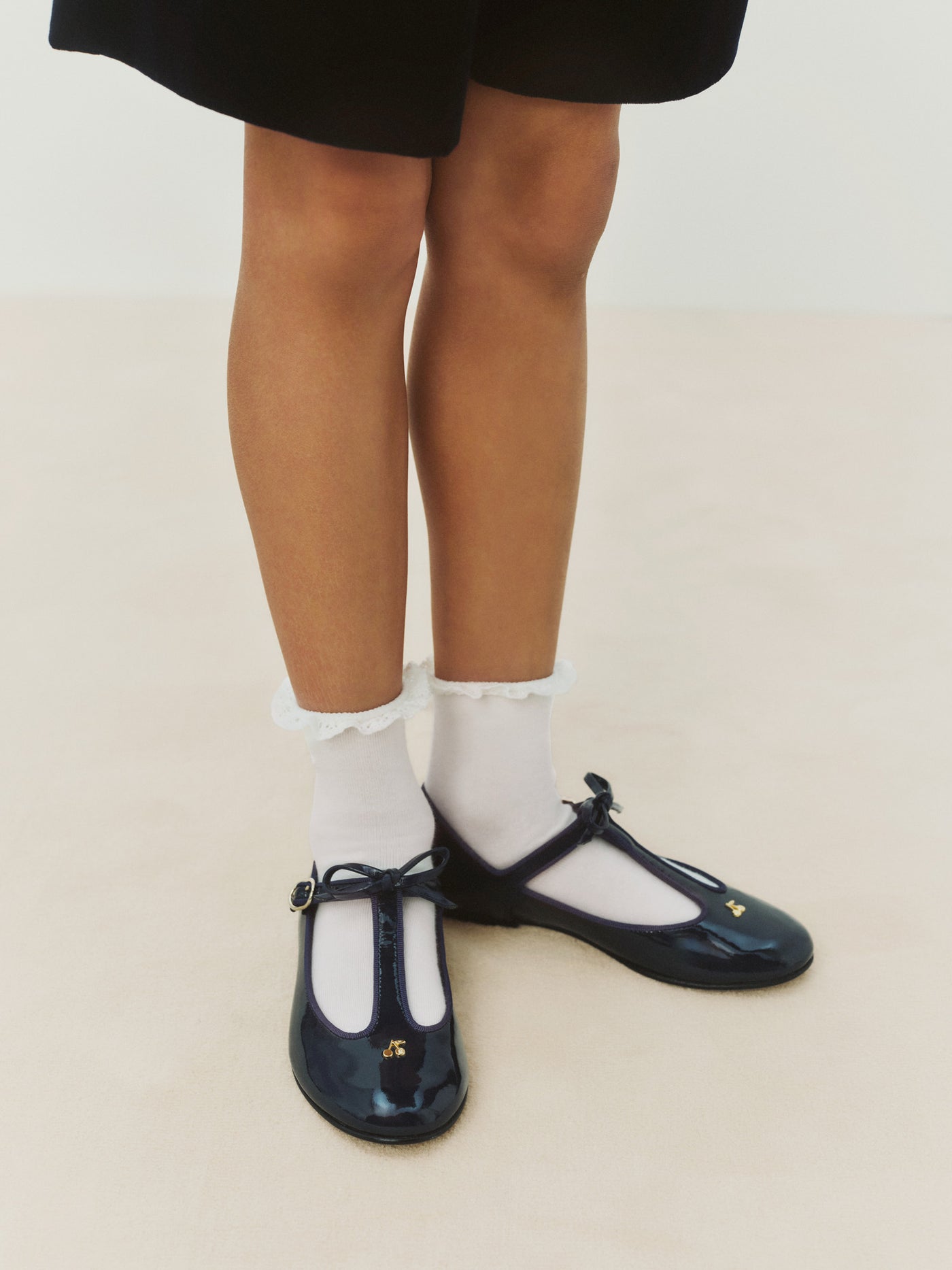 Joyce Ballerinas aus mitternachtsblauem Leder
