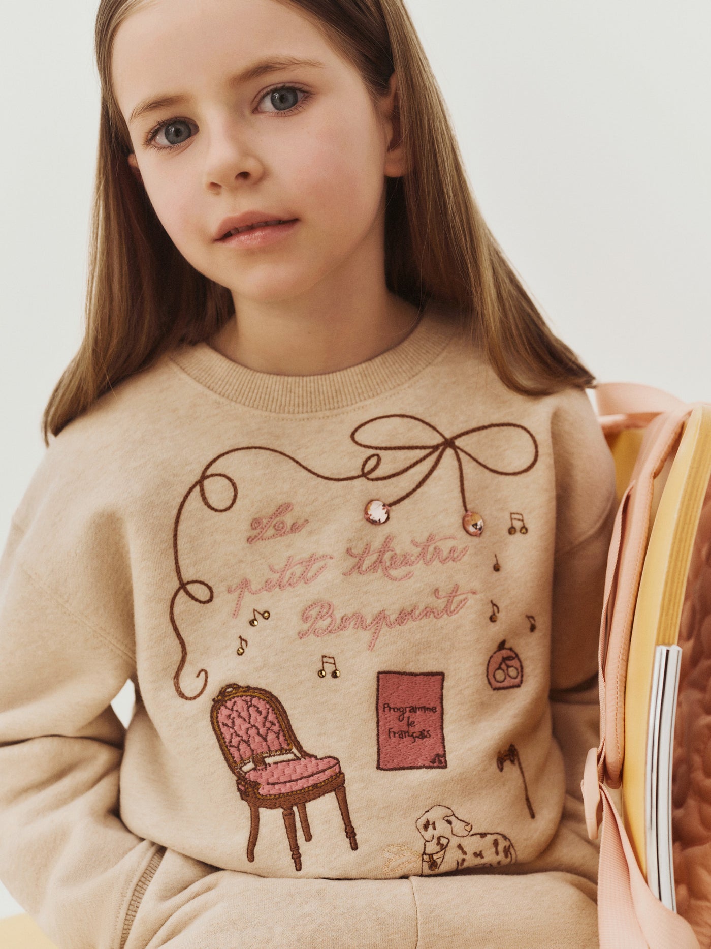 Sweatshirt Tayla brodé théatre en coton biologique