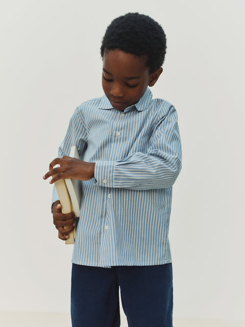 Aristote shirt with blue stripes