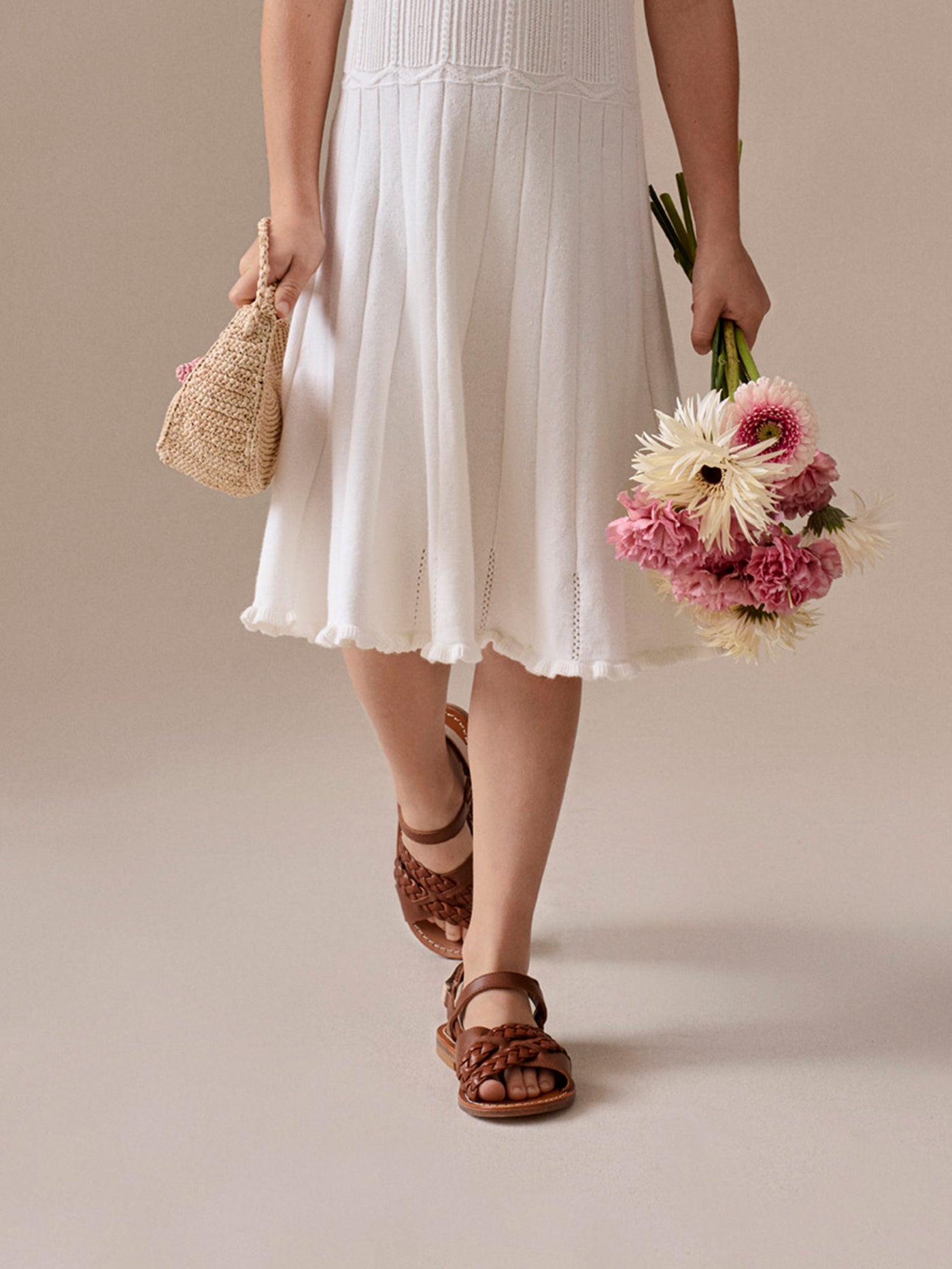 Liza leather braided sandals