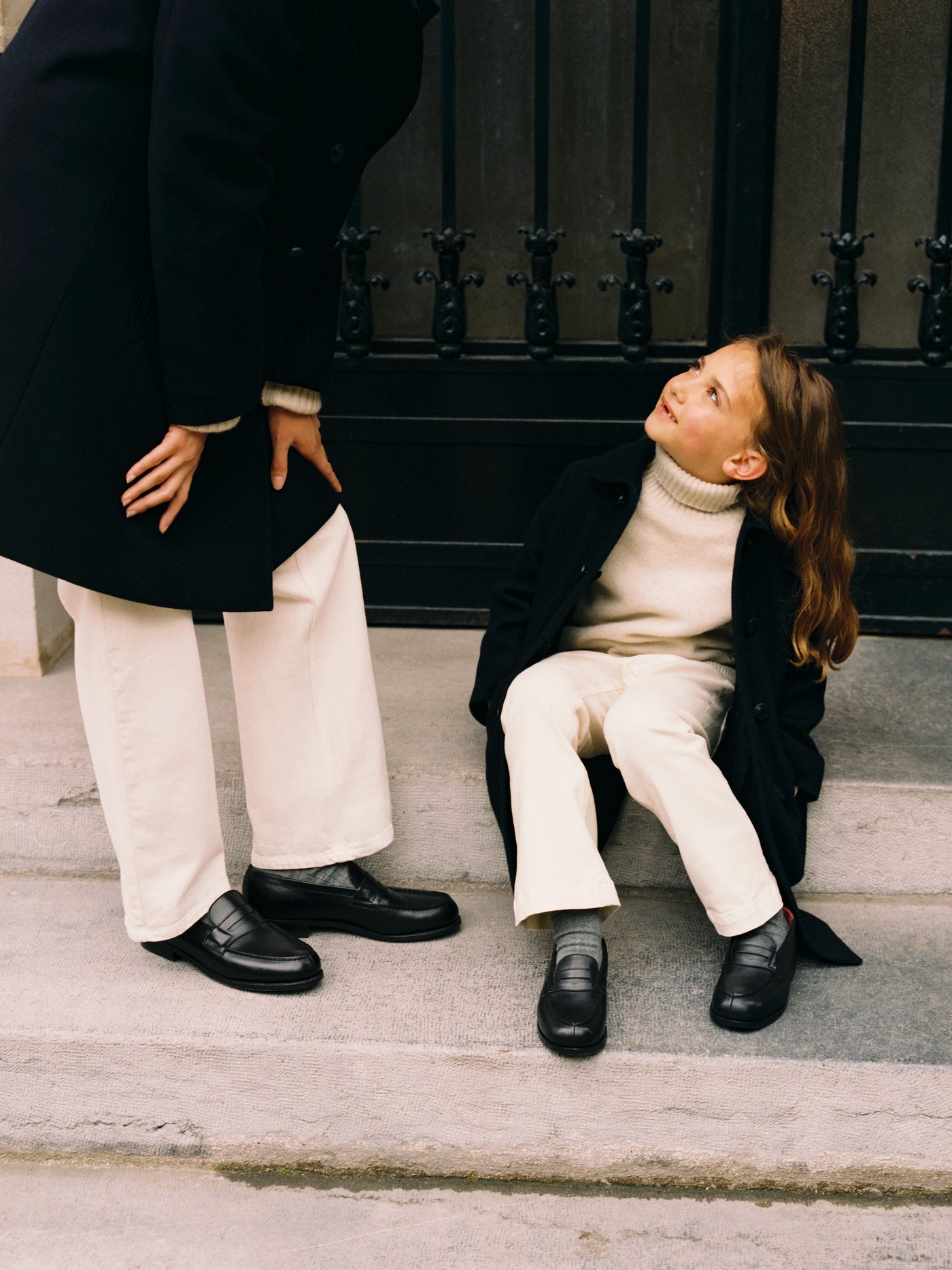 Bonpoint x Weston leather loafers
