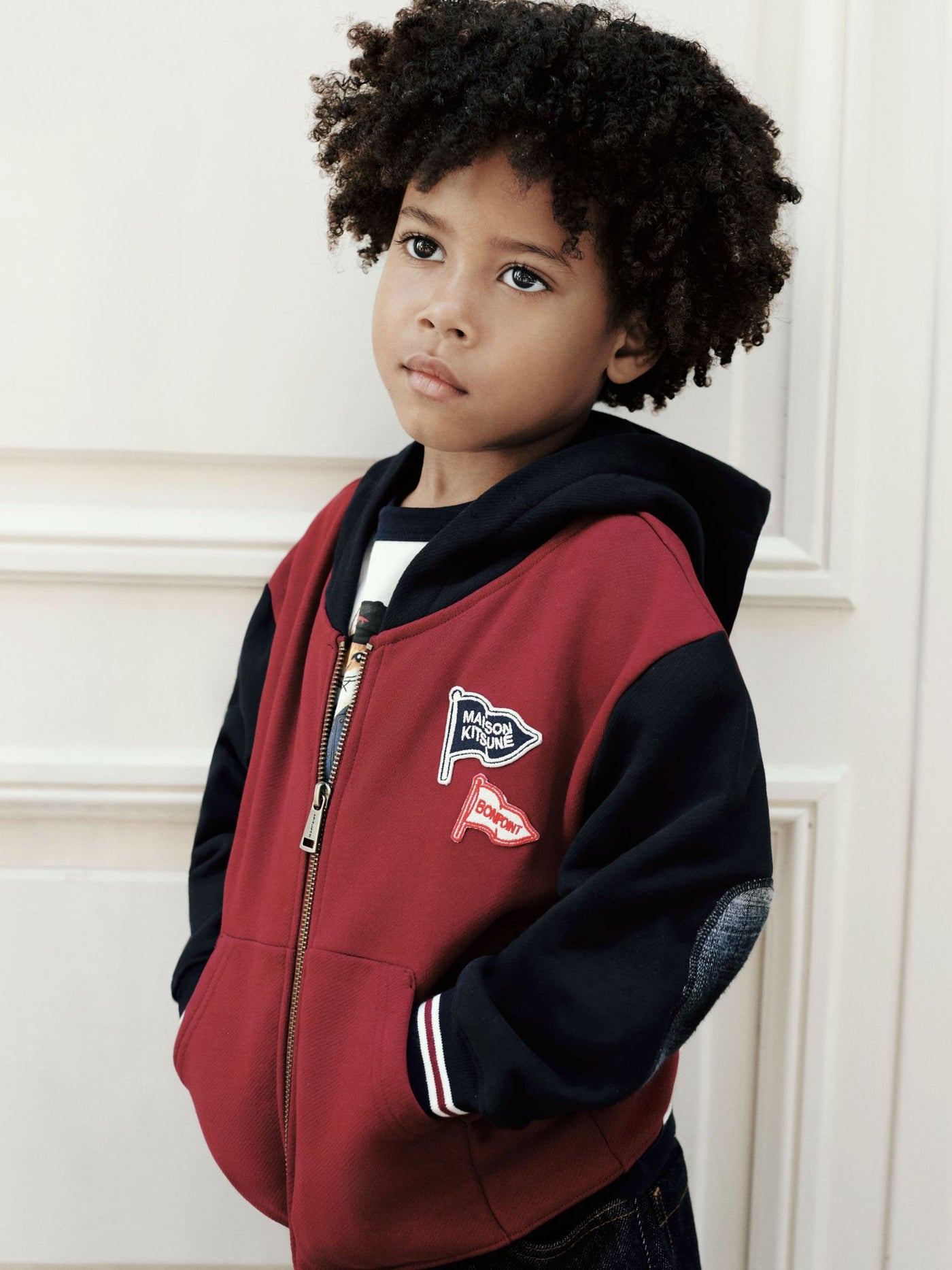 Bonpoint x Maison Kitsuné felpa Matvey in cotone biologico