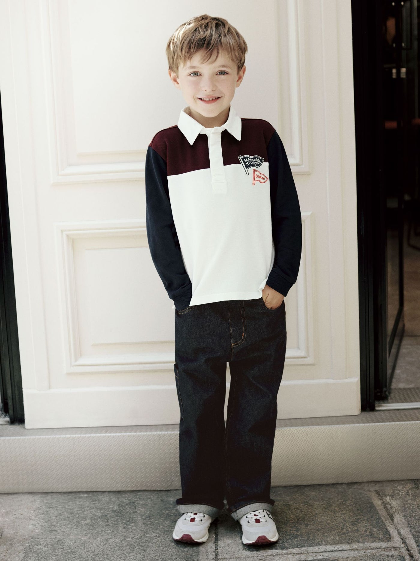 Bonpoint x Maison Kitsuné Polo Médéric aus Bio-Baumwolle
